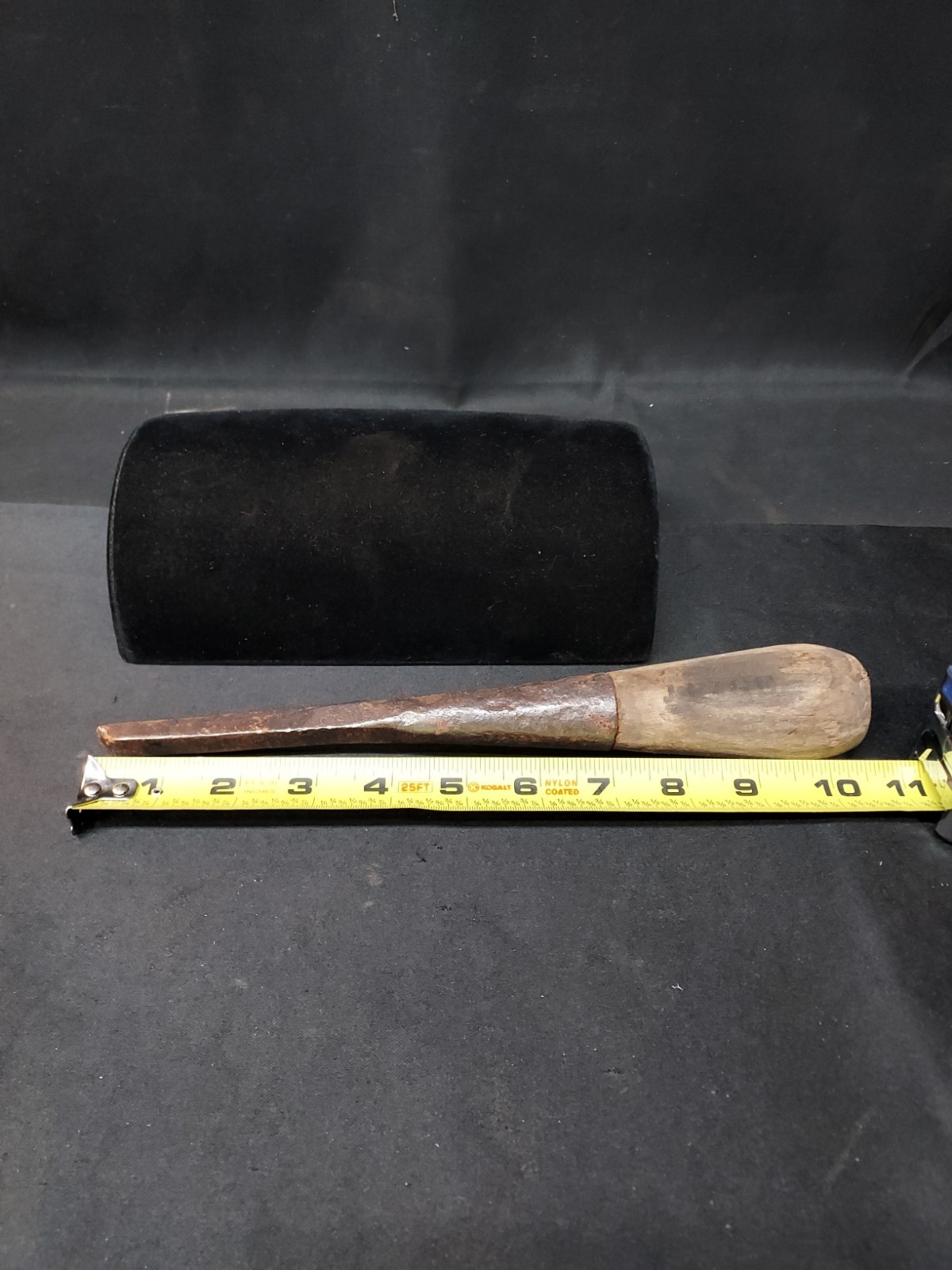 Antique Hand Forged 3/8 Socket Chisel With Name Marked On Handle