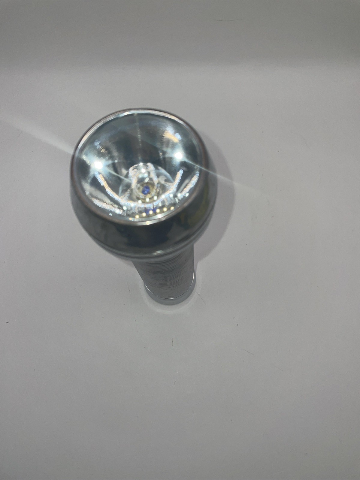 Mid Century chrome plated vintage flashlight USA