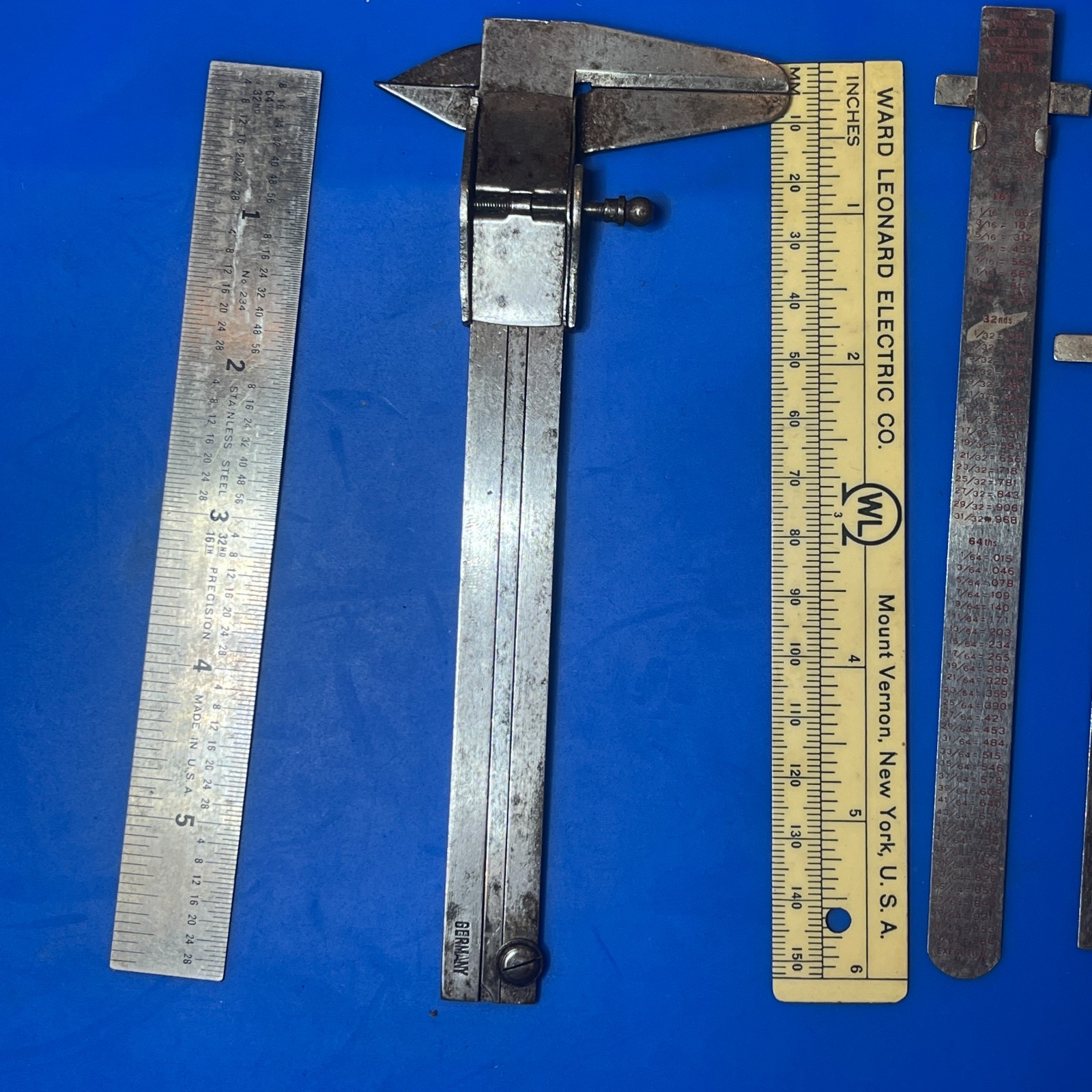 Vintage Machinist Engineering Measuring Tools Ruler Lot Jordan Caliper Snap-on