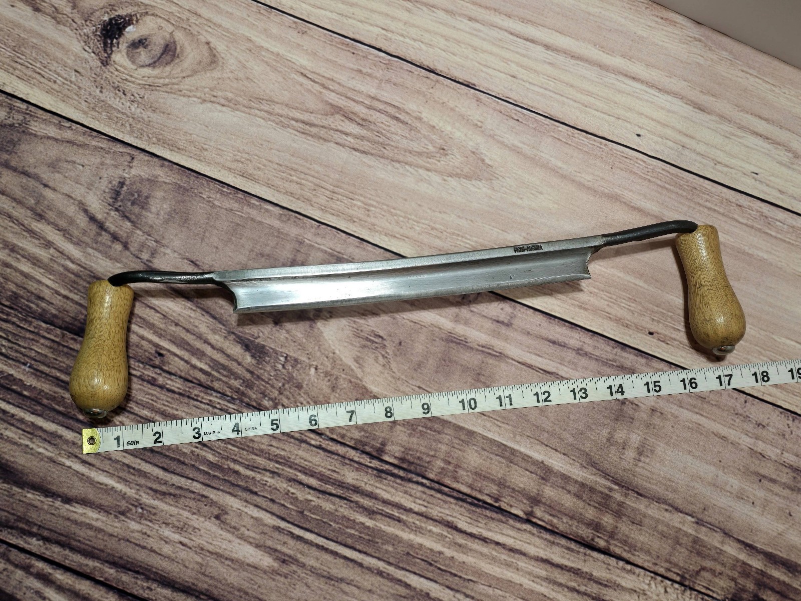 #63 Vintage FISCH-AUSTRIA 9 1/2″ Drawknife Shave Wood Plane Tool CLEAN