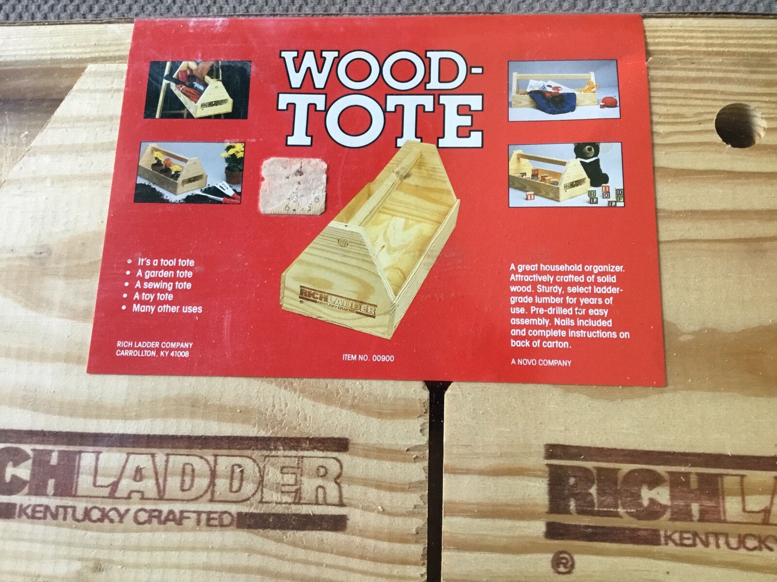 RichLadder Kentucky Crafted Wood Tote NEW SEALED