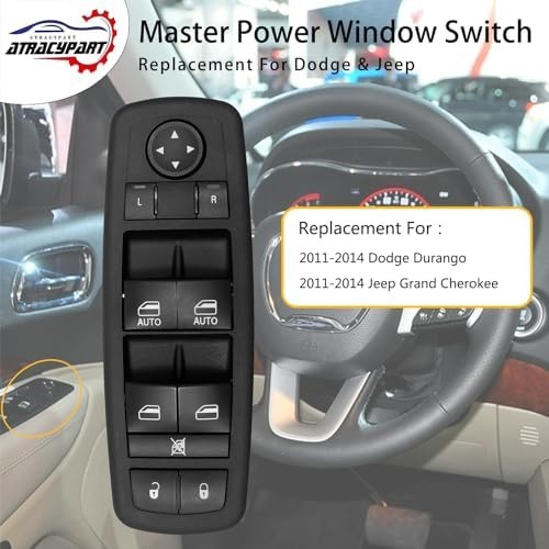 Master Power Window Switch, Fits 11-14 Dodge Durango, Jeep Grand Cherokee | 3…