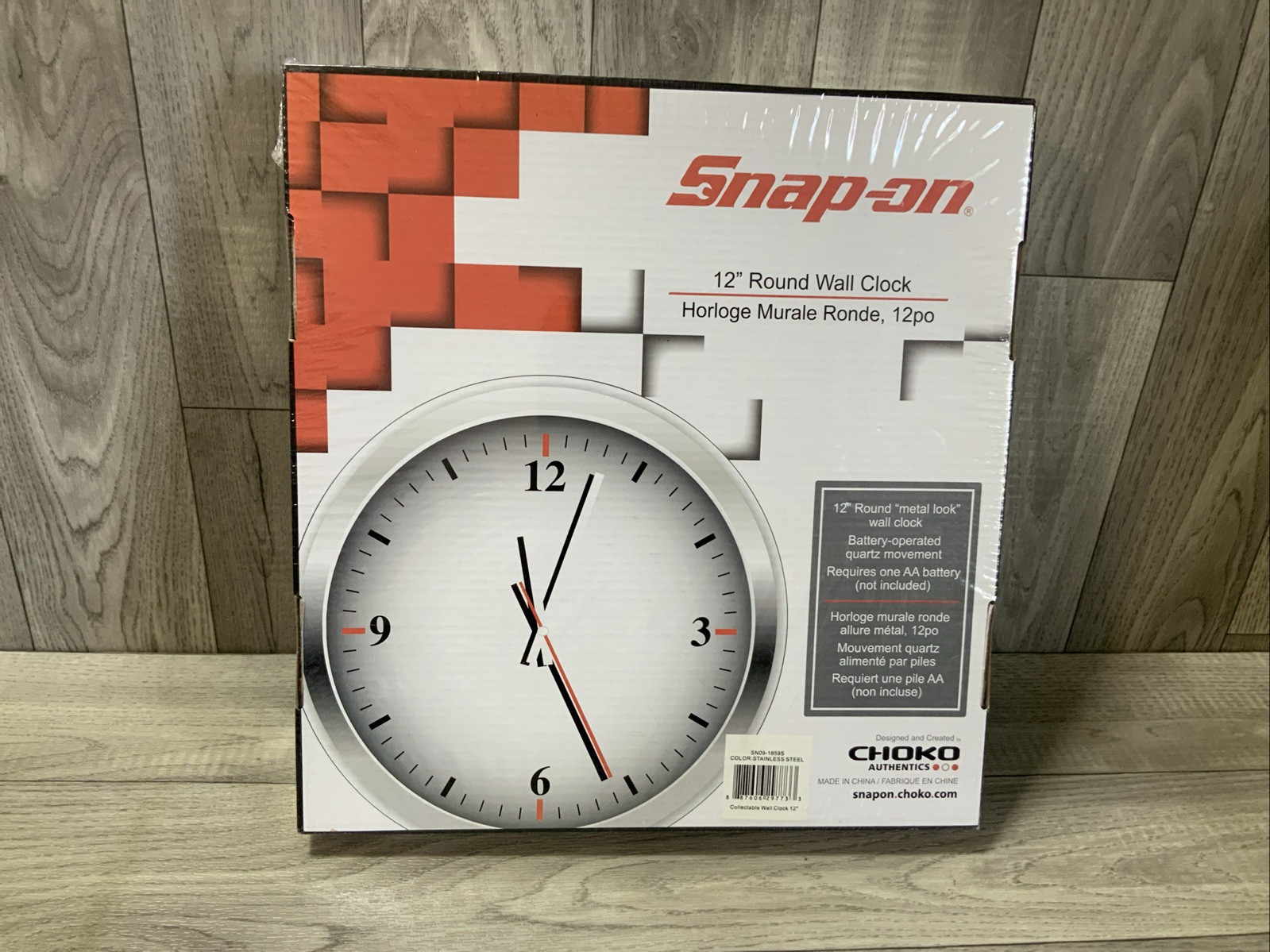 New! Snap-On TOOLS 12″ STAINLESS STEEL 95TH ANNIVERSARY SHOP GARAGE WALL Clock