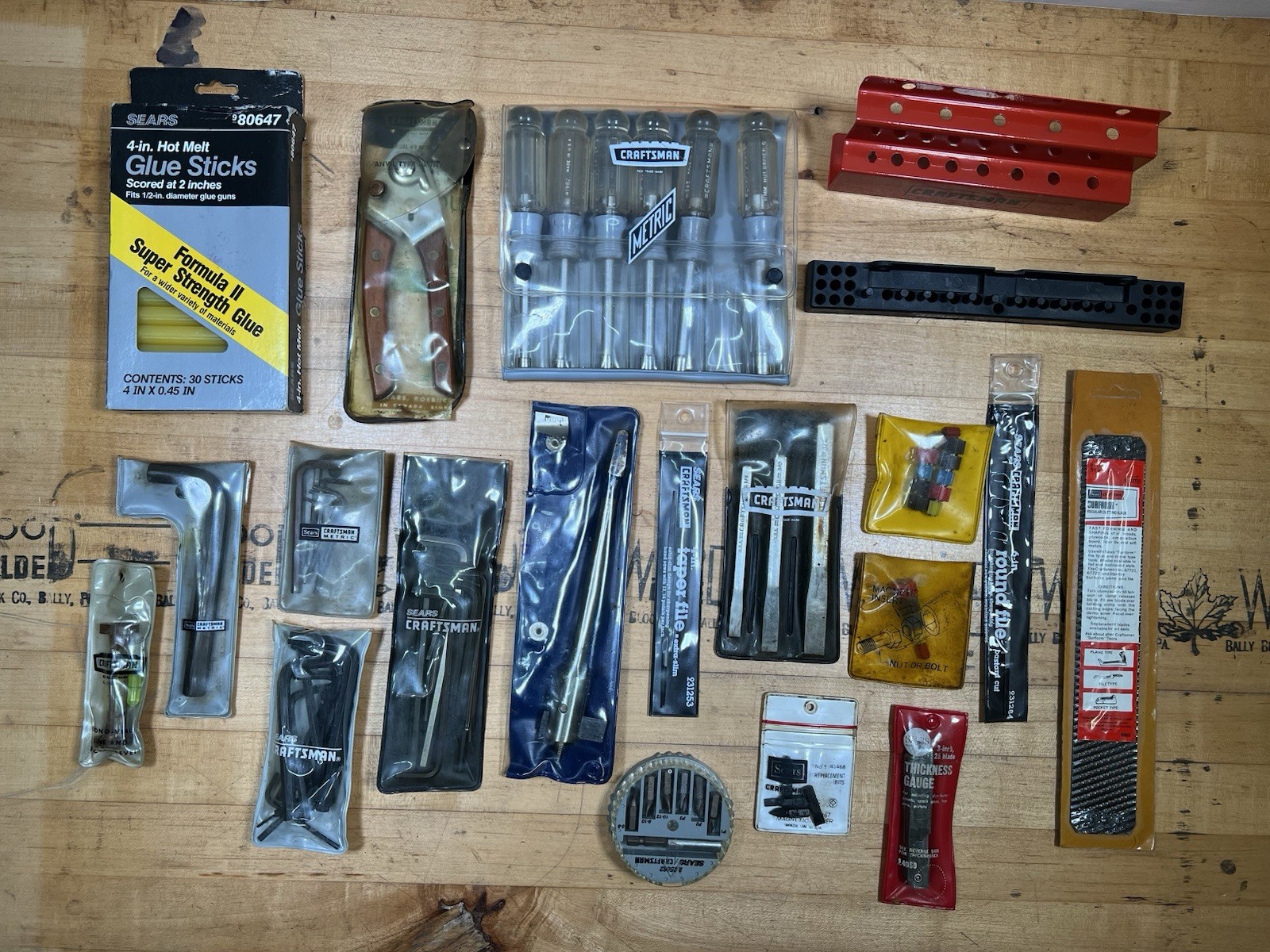 Large Craftsman Tool Lot Vintage USA Wrenches, Drivers, Bits, Organizers, Etc