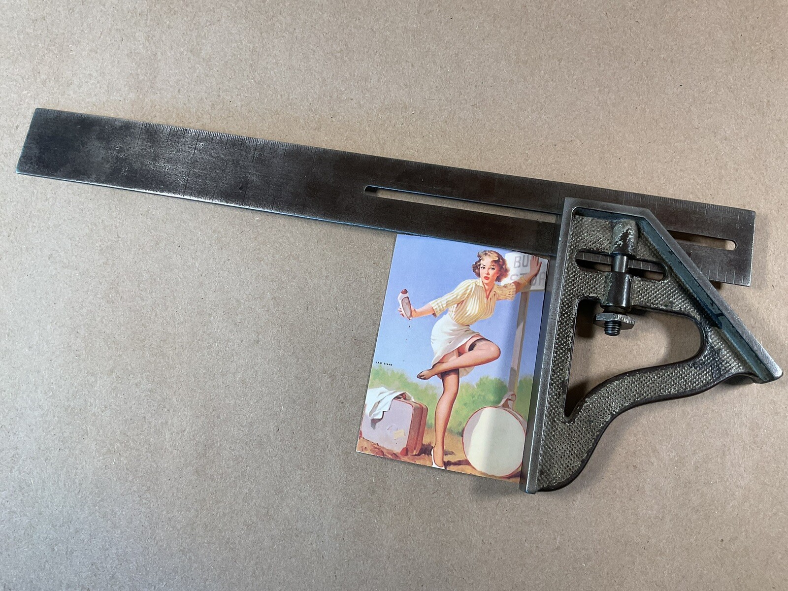 Stanley No. 21 Combination Square – Antique Patent 1917 – Woodworking Hand Tool