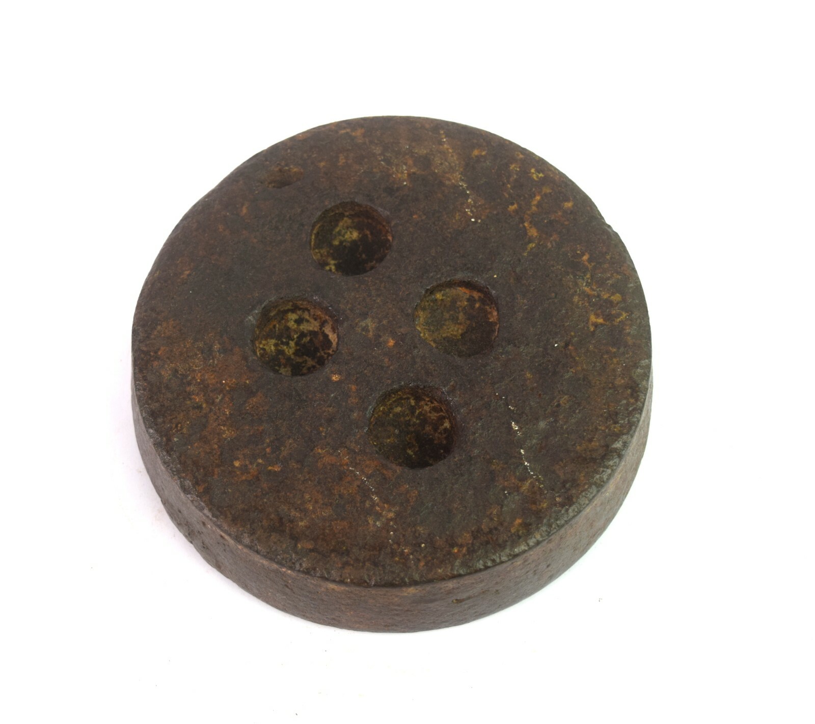 Old Vintage Solid Iron 5 Seer Round Mercantile Measuring Weight Seer. G15-288
