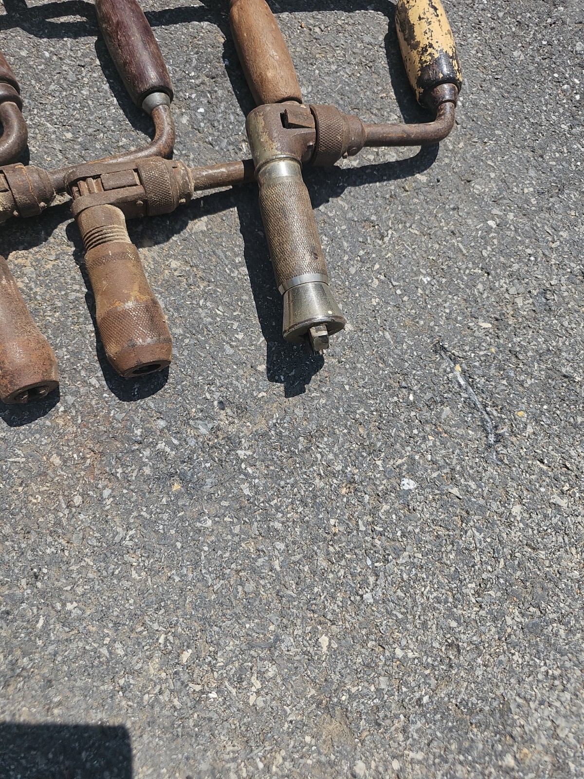 Q46- Lot of 10 antique braces – Stanley, Craftsman, Millers Falls, Etc