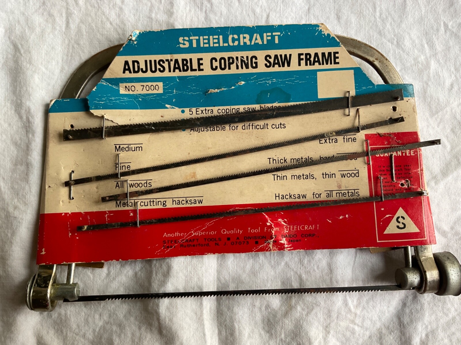 Vintage STEELCRAFT Adjustable Coping Saw Frame old tool New & Unused