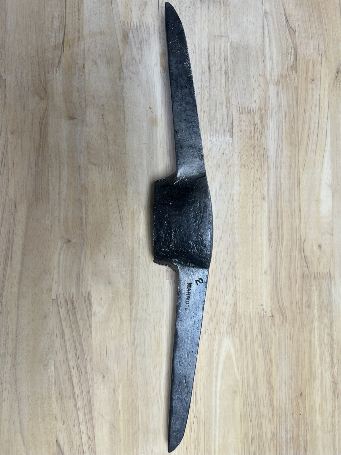 Antique WARWOOD 2 Pick Axe Rail Road Entrenching Tool Rock Dig Metal Forge Weld