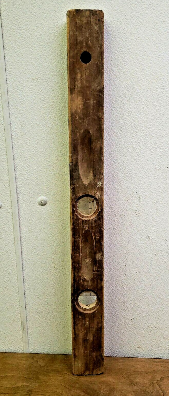 Vintage 24″ Inch Wooden Bubble Level
