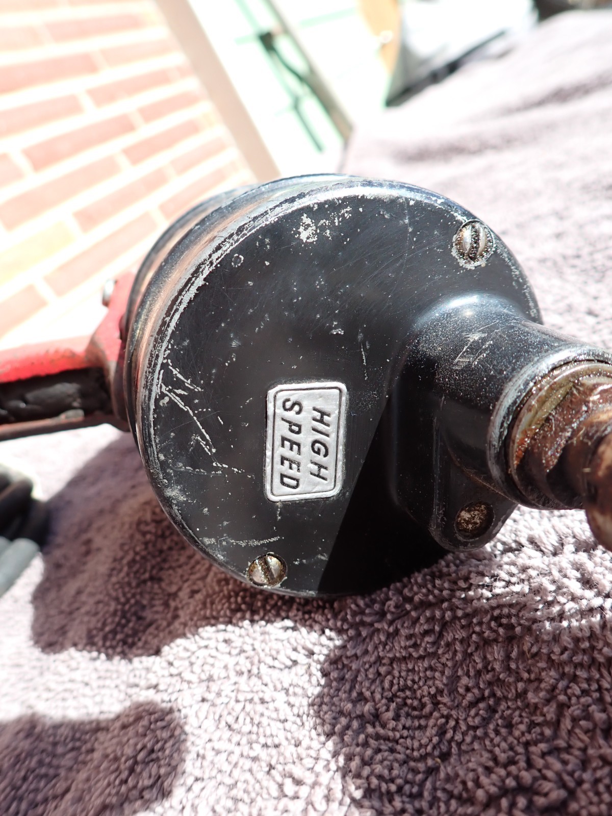 Antique Very Early “High Speed Brand ” Electric Hand Drill Toggle Trigger