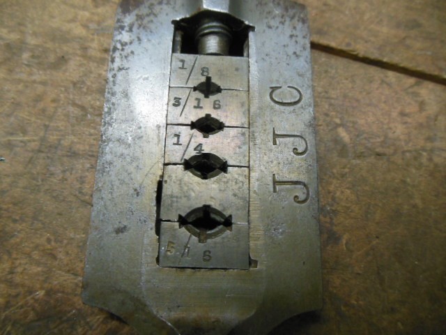 vintage J M King & Co Waterford NY die handle #53 4 sizes old machine shop tool