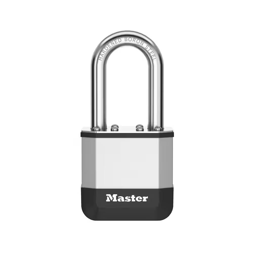 Elite Heavy Duty Lock with Hardened Boron Steel Shackle, 1-3/4 In. Wide, 1-1/2 I