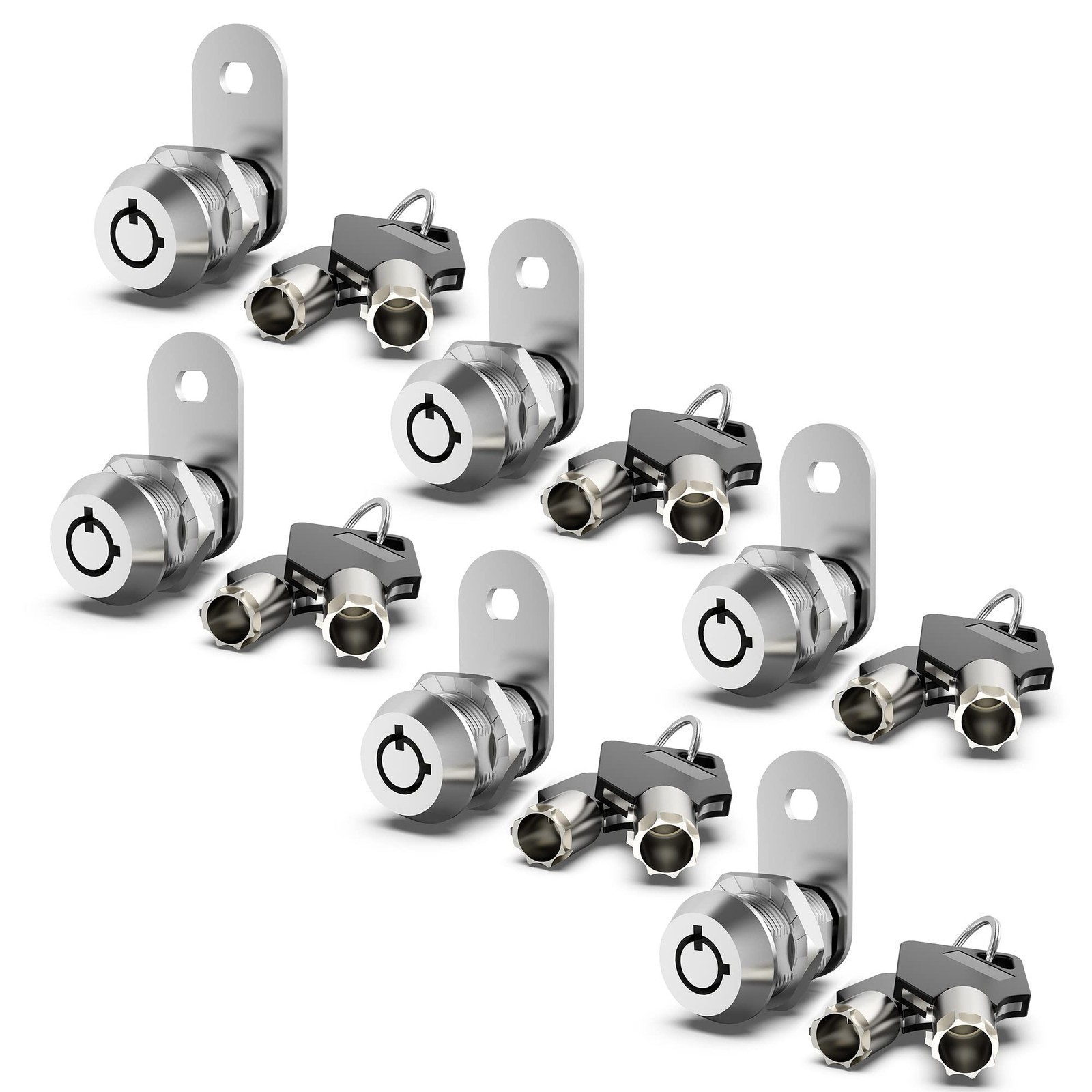 6 Pack Cabinet Locks with Keys, RV Cam Lock 5/8″ Keyed Alike, RV Storage Lock fo