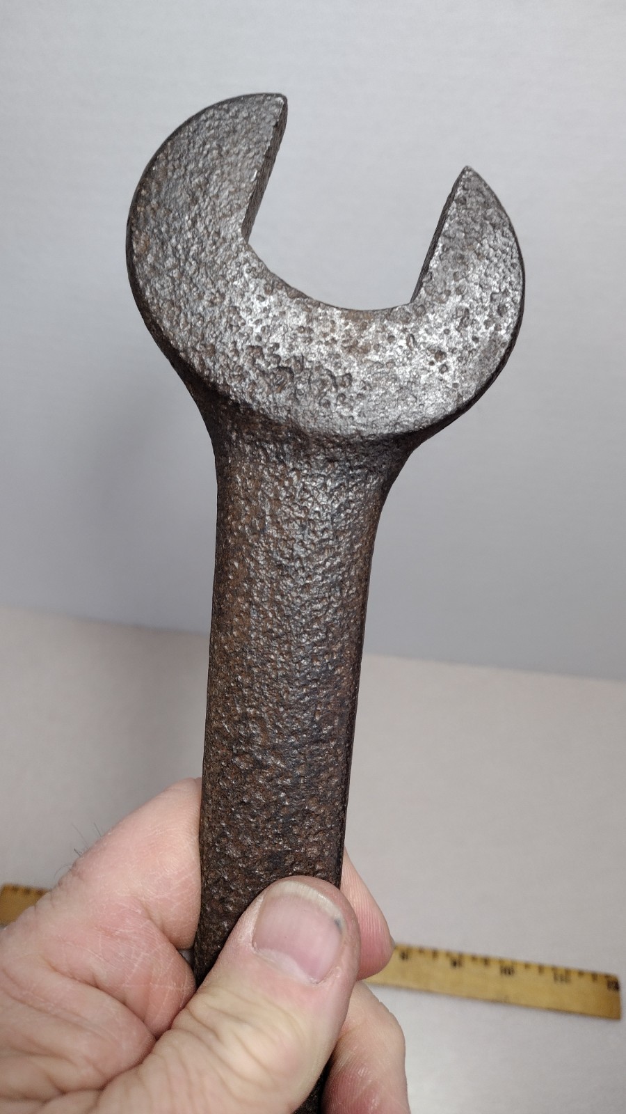 Vtg Open End Wrench 1 1/8 x 1 1/4 x 11.5” Industrial, Steampunk USA (v268