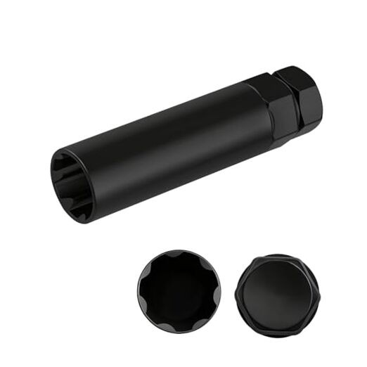 6 Spline Lug Nut Socket, Black Spline Drive Tuner Socket Key Tool, Car 7 Spline