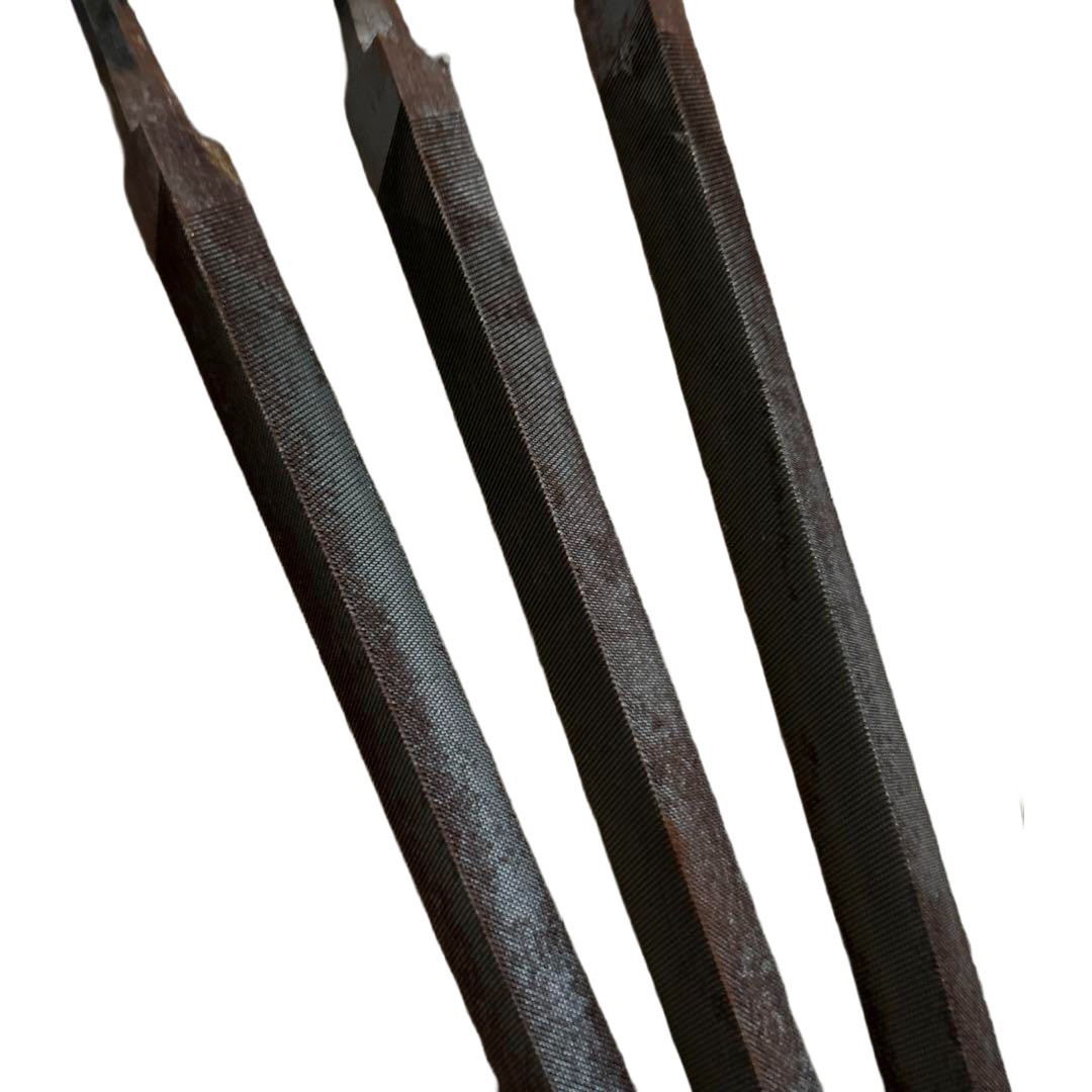 Lot of 2 Feather Edge Japanese Hand Saw File 75mm Cast Steel Metal w/ Box