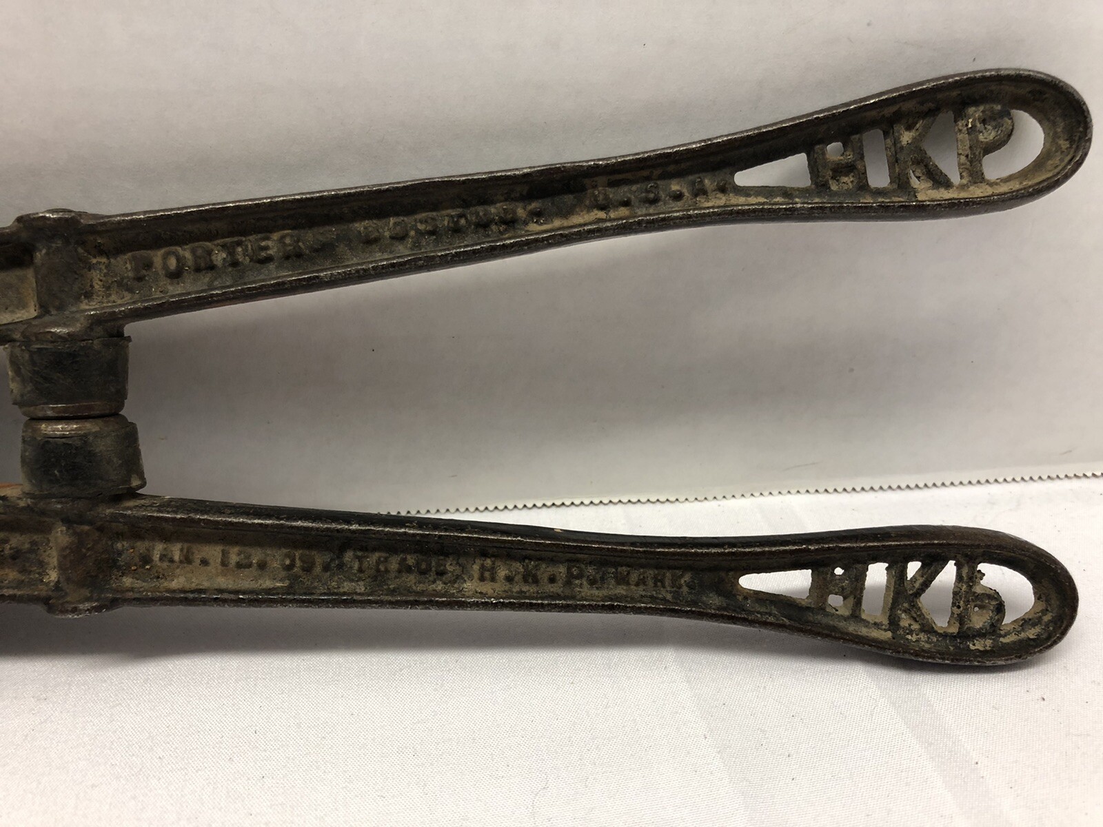 1909 Antique H K Porter, HKP Small Bolt Cutter, Boston, Mass, USA, Old Tool.