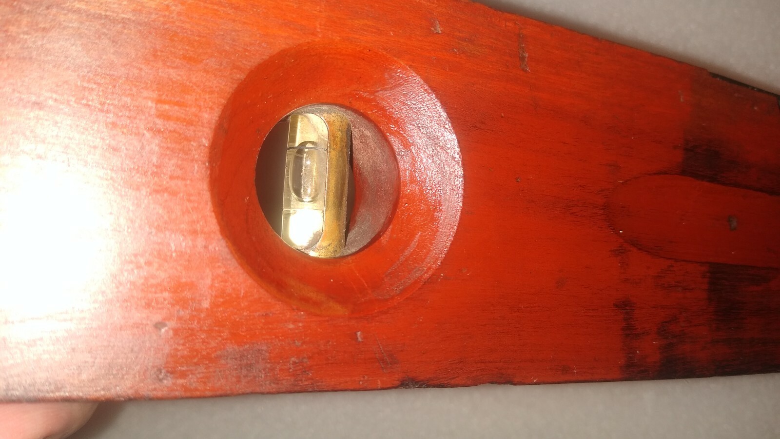 Antique Wood 2-Vial Carpenters Level made by SOLAR MFG in USA 18″ long