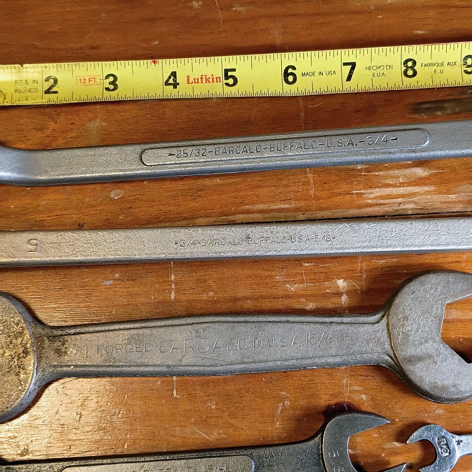 12 Vintage Barcalo Buffalo USA Wrenches Open End Double Box End Combination