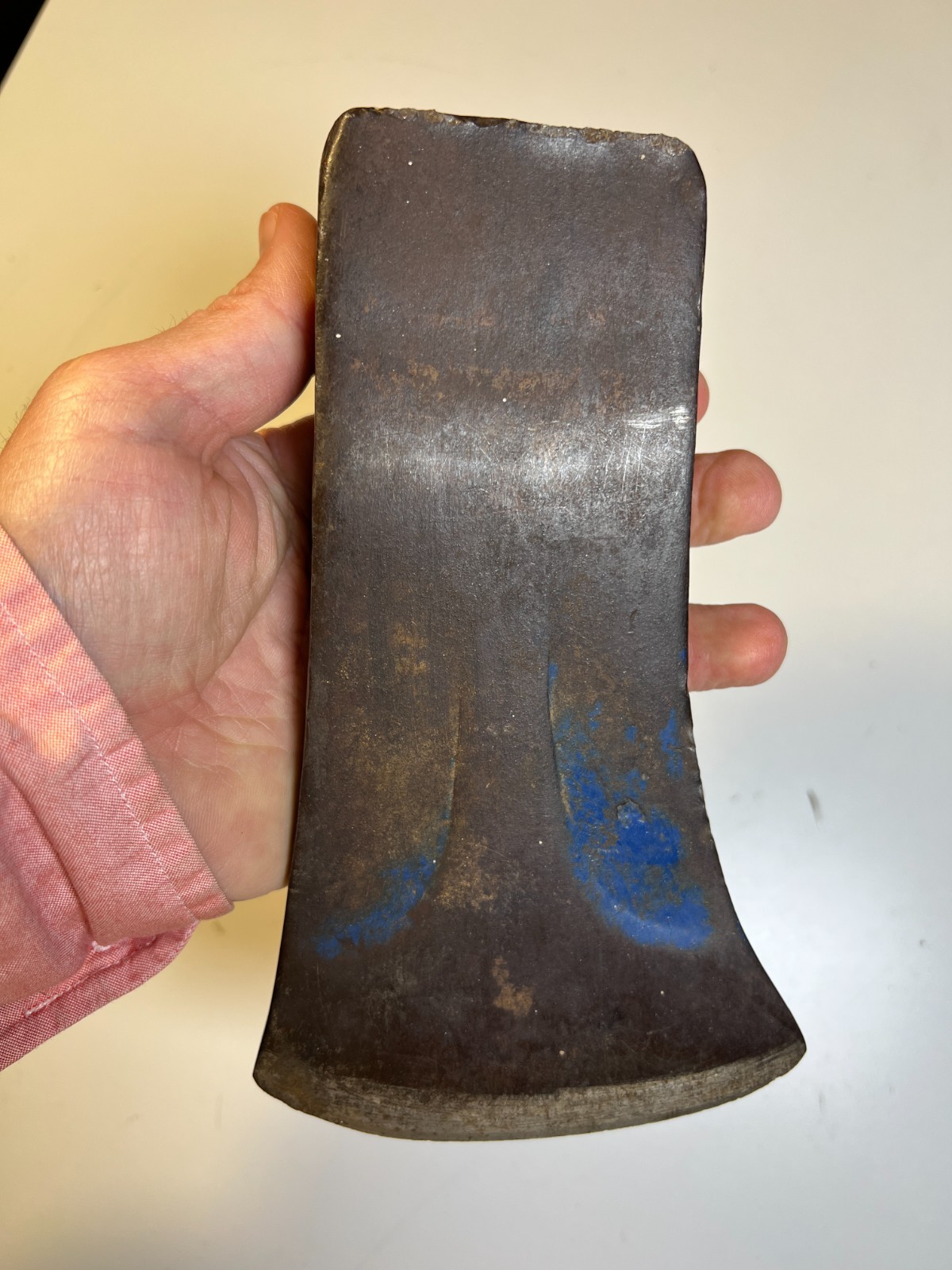 Antique Stamped COLLINS Hewing Hew Axe Head c 1870 – 1895 Waisted Hipped