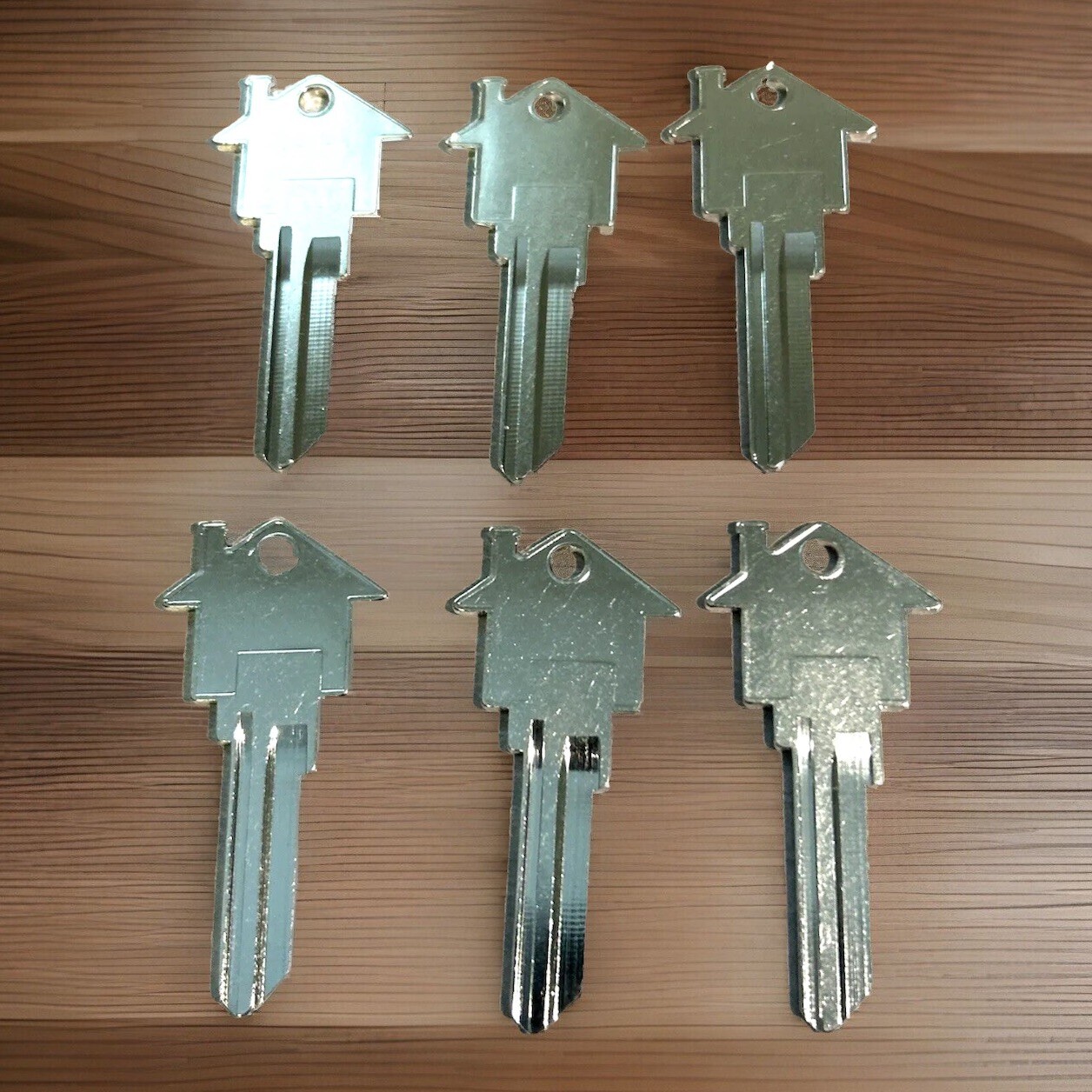 HOUSE-APARTMENT KEY BLANKS-6 PACK KWIKSET House Shaped 6 Pin KW-11