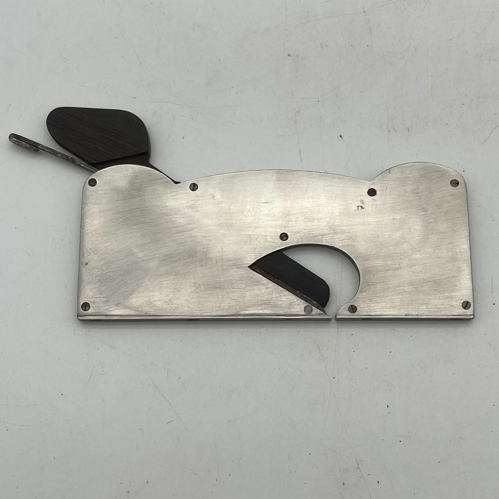 Pair Antique Steel & Wood Rebate Planes 120mm & 132mm Hardwood Wedges