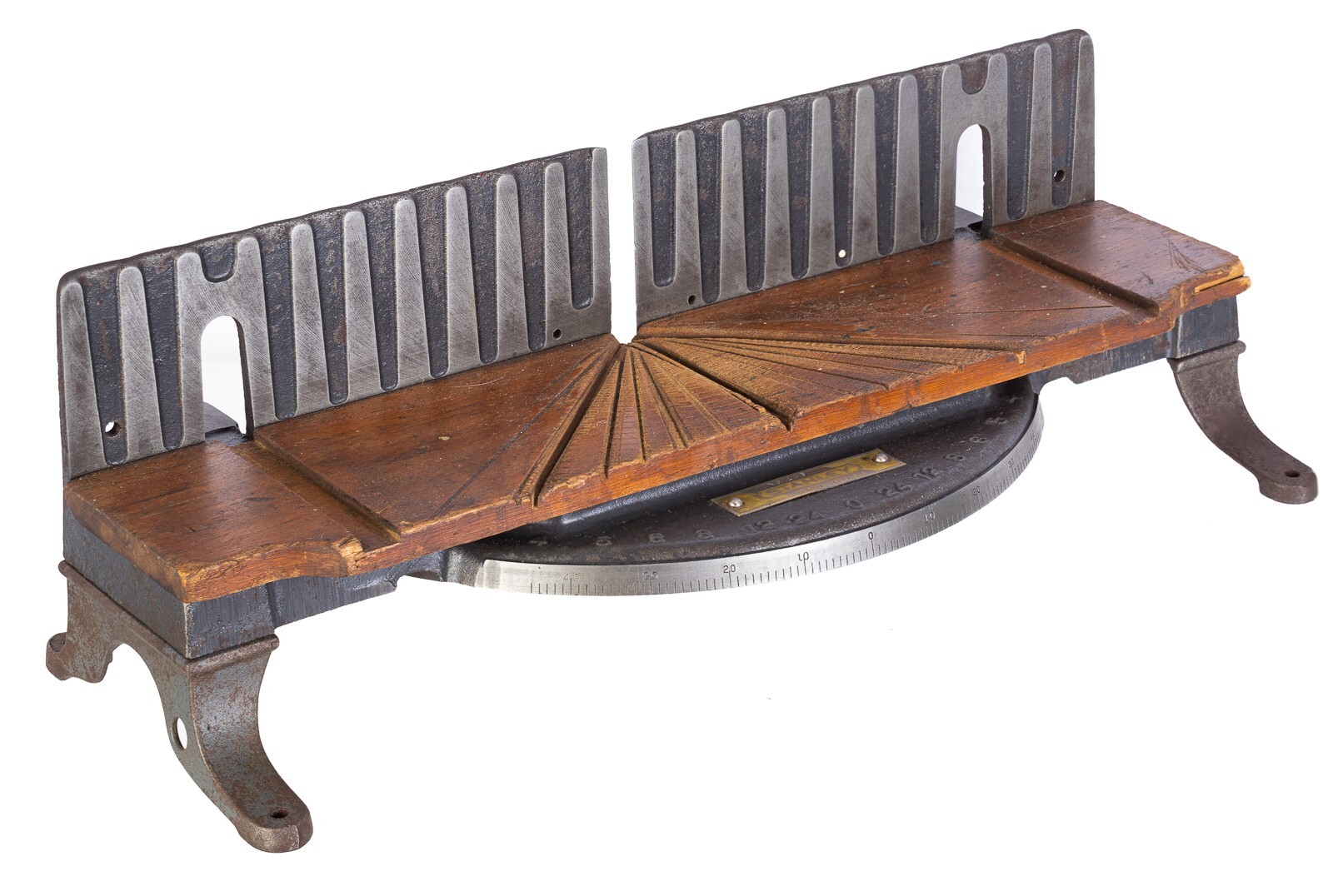 Stanley No. 246 Cast Iron Mitre Box Frame, Legs, & Frame Board, 1955-1959