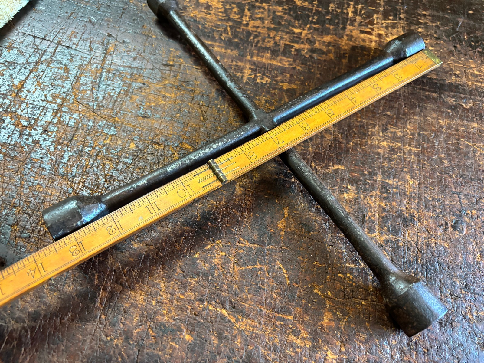 Vintage Melco 4 Way AF Wheel Brace. British Classic Car Sheffield England 1930’s