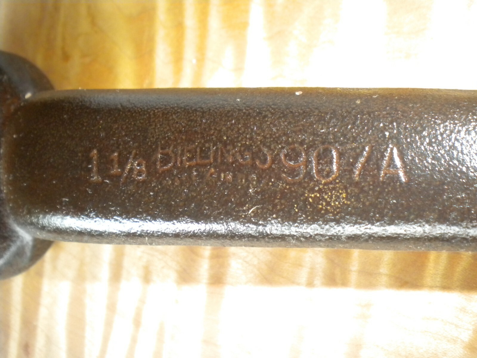 1929-1962 RARE Antique BILLINGS Spud Open Wrench, Bent 1-1/8″ #907A Iron Worker