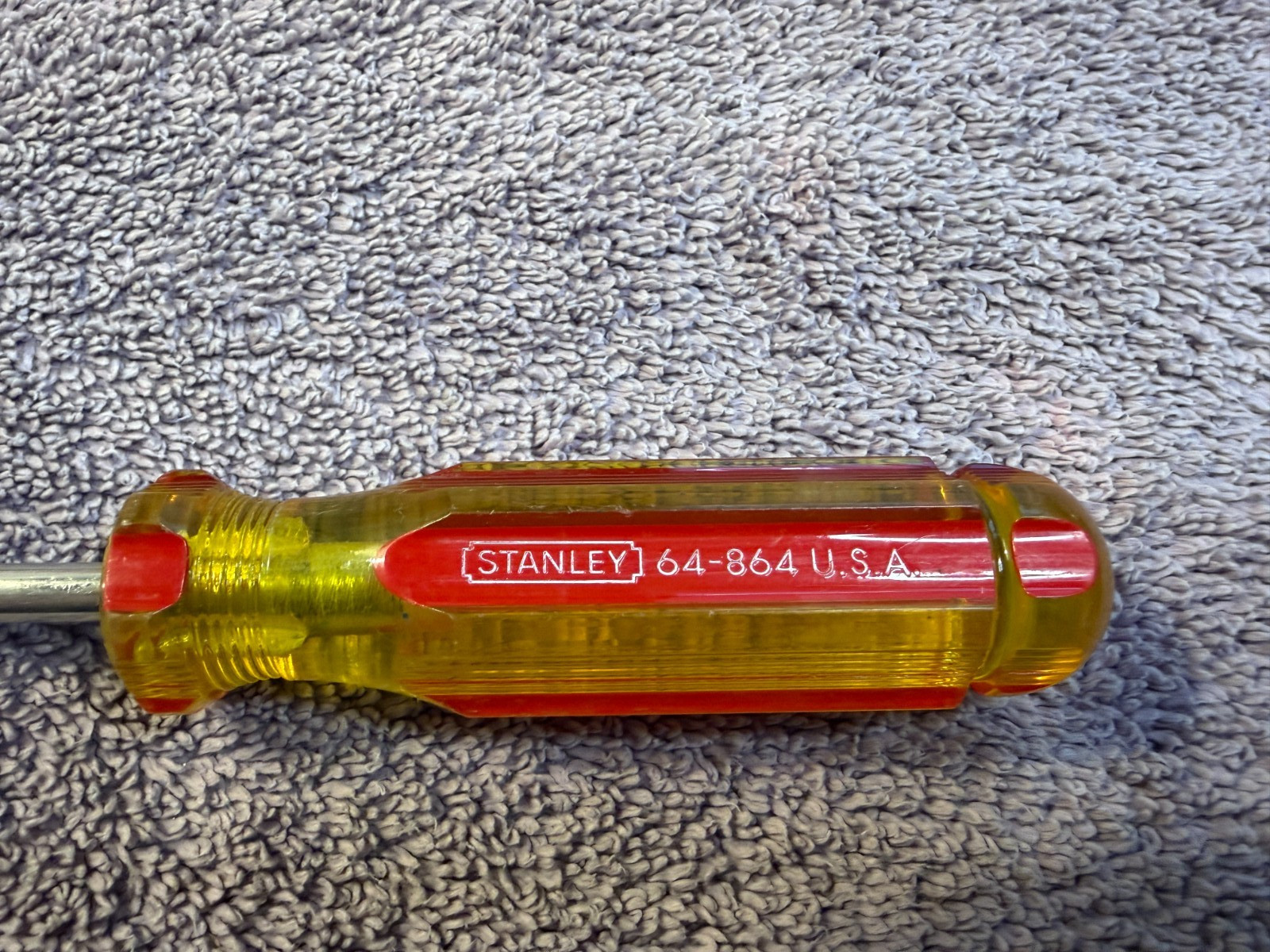 Vintage Stanley Flathead Screwdriver slotted 3/16 64-864 8″ Made In USA see pics
