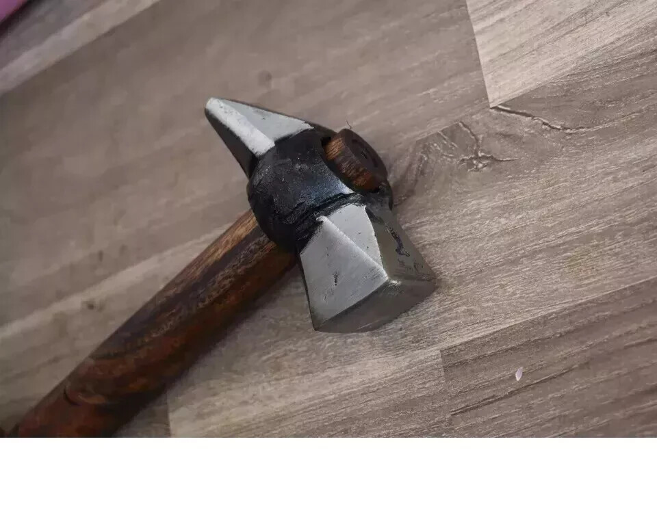 Blacksmith Hammer Iron Handforged Wood Working Square Head Hammer Tool Workshop