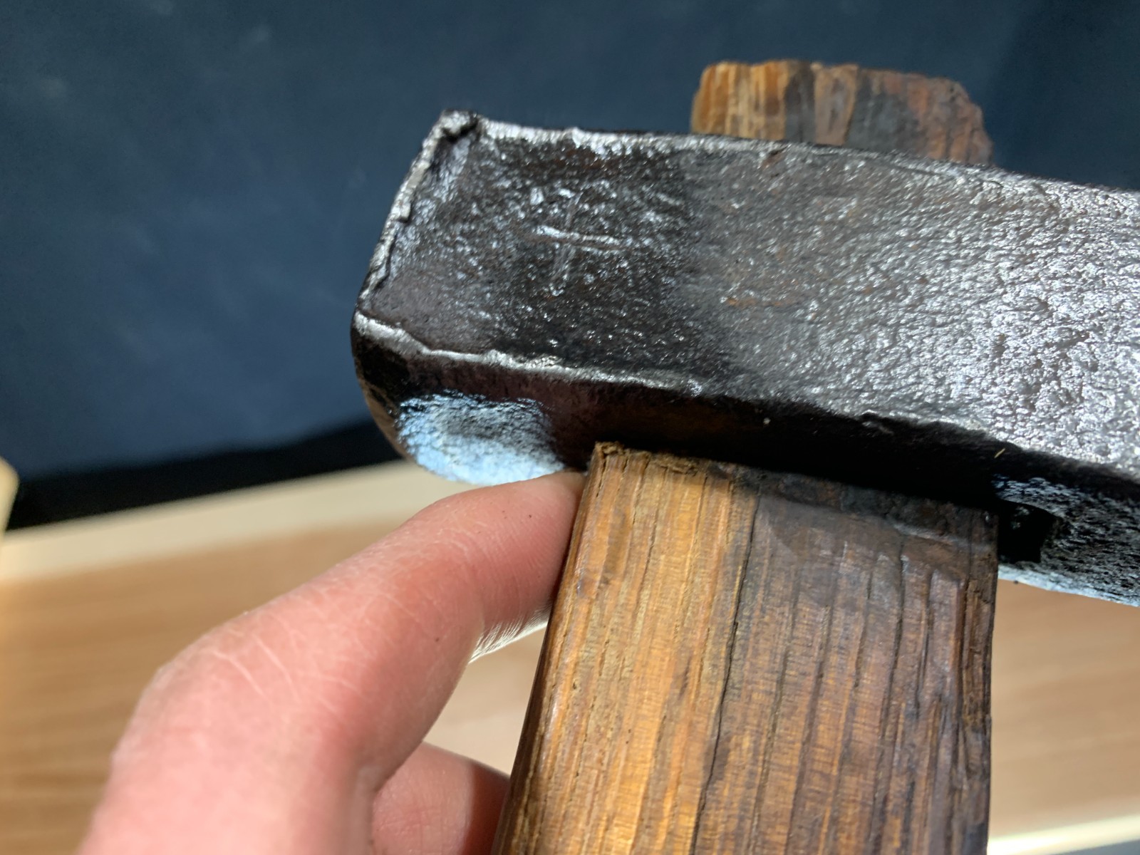 Antique- Medoyoki — Japanese Mortising Axe (for log rafting) 1275g 64cm