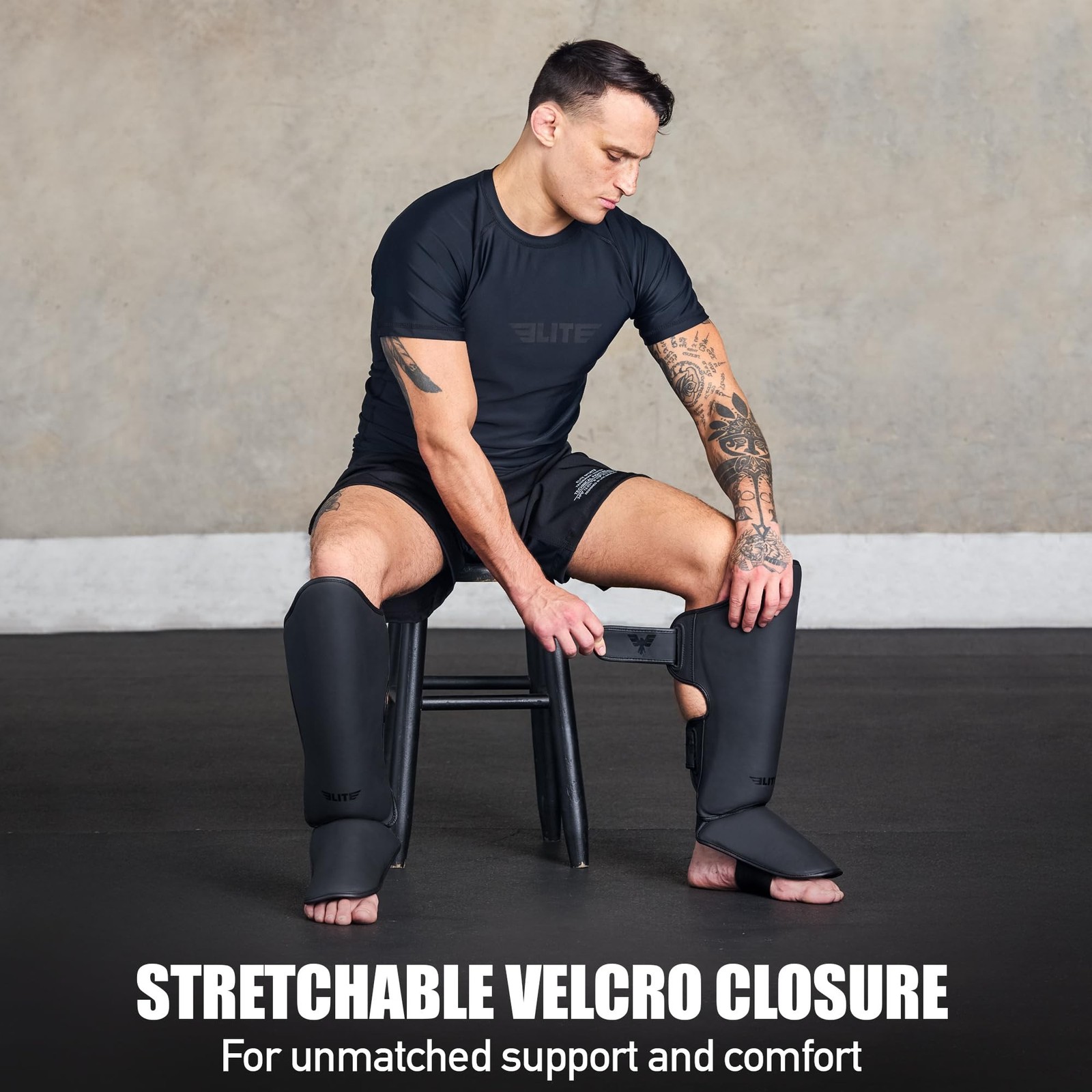 Elite Sports Muay Thai Shin Guards Kickboxing MMA Muay Thai Leg Instep Protec…