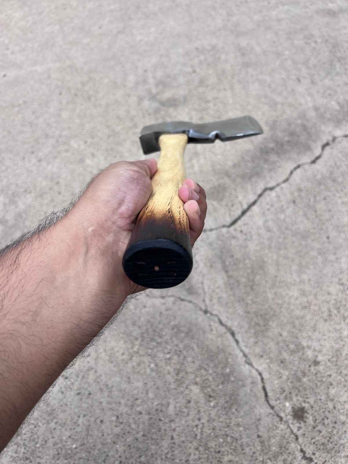 Bad-Axe Stiletto Rigging Axe w/ Custom 13.5in Handle, Mesquite Wedged