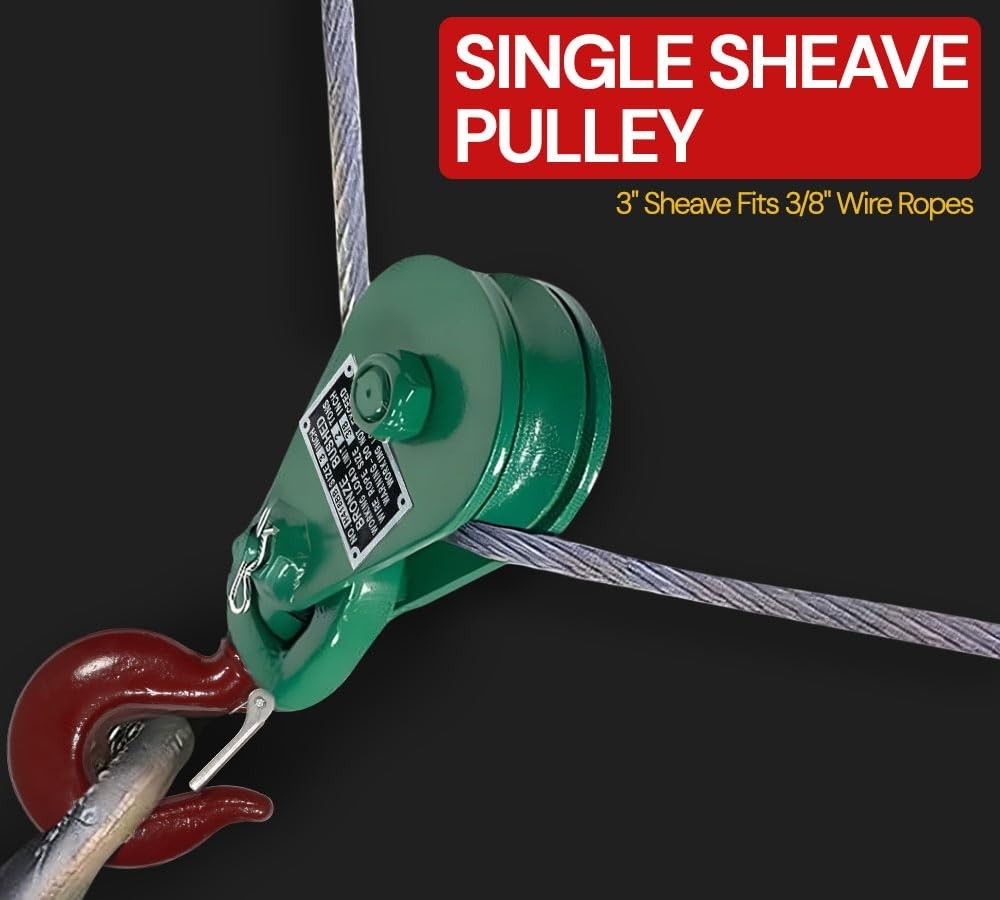 Ultimate 2 Ton Snatch Block with Removable Hook – Ideal for Recovery Needs