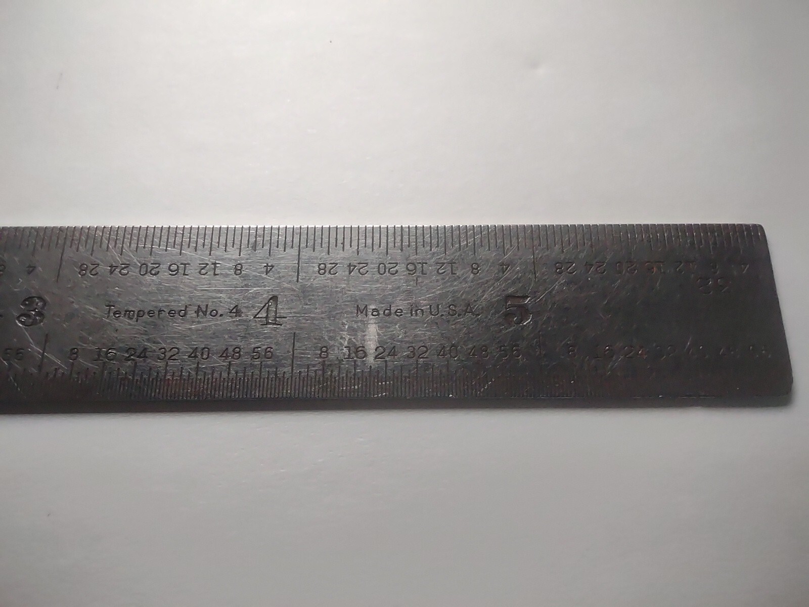 2 Vtg Union Tool Company 6″ Tempered Steel Ruler Square Orange, Mass USA A8A