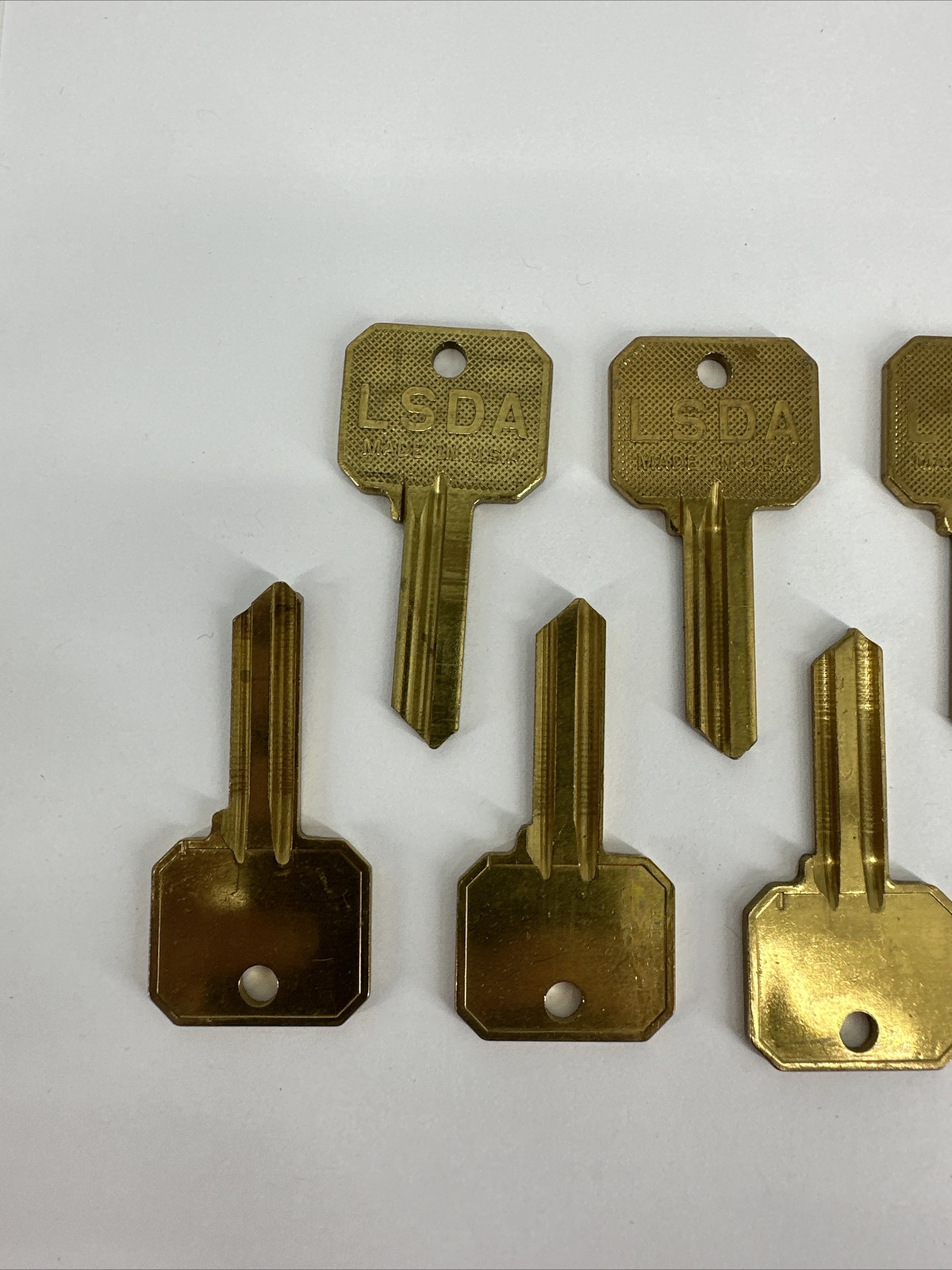 LOT OF 12 LSDA 2″ Long Uncut Key Keys Made in USA