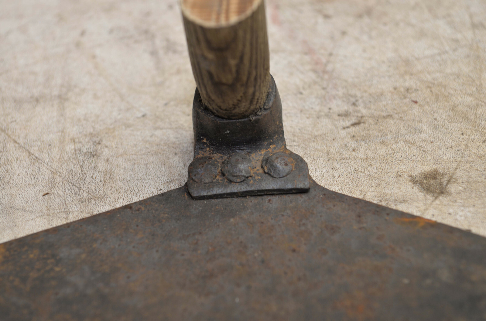 Antique blacksmith forged axe grub hoe cultivater collectible primitive tool