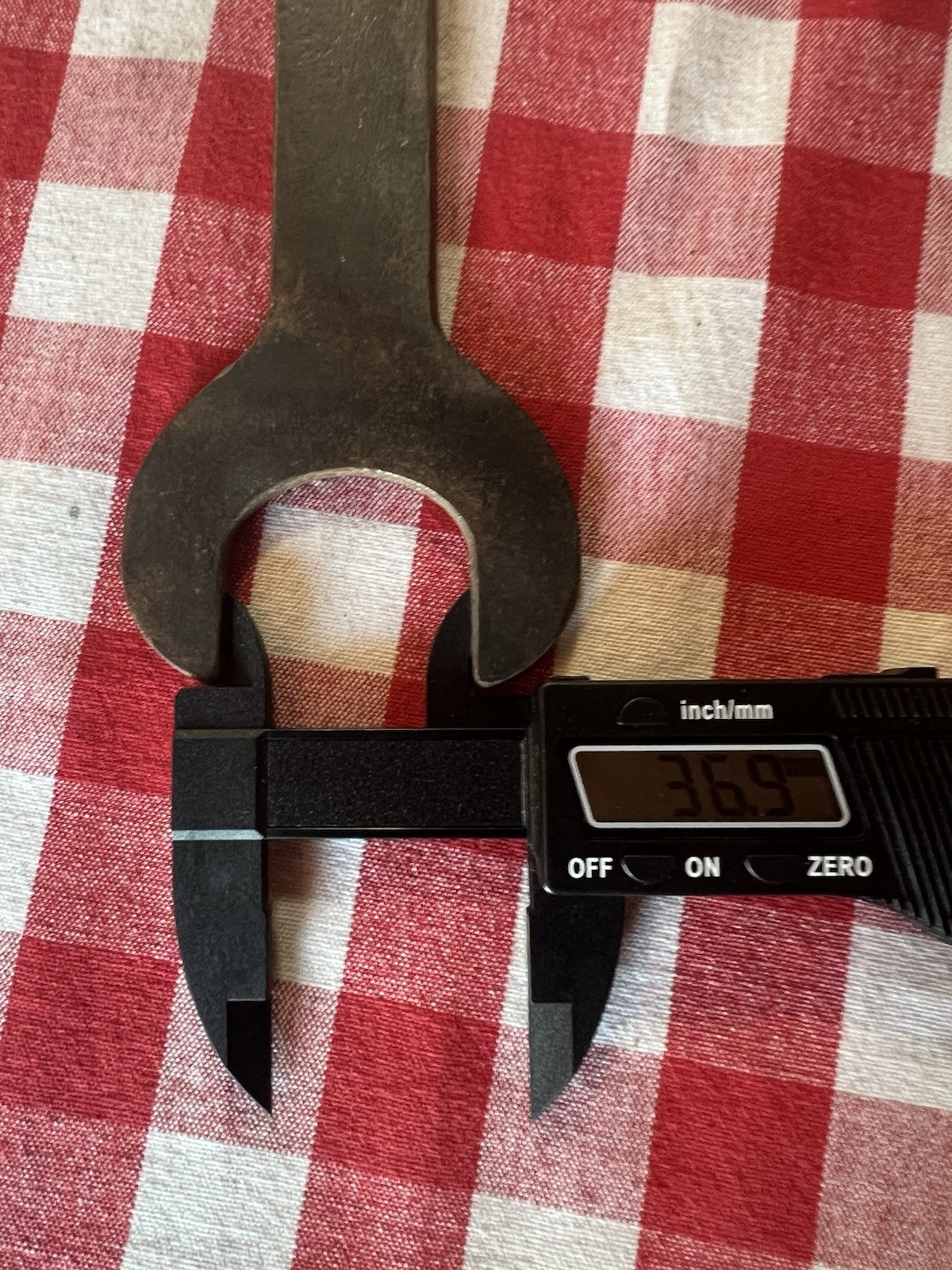 Vintage Thin Double Open End Wrench Spanner 34mm x 36mm Unmarked Old Tool