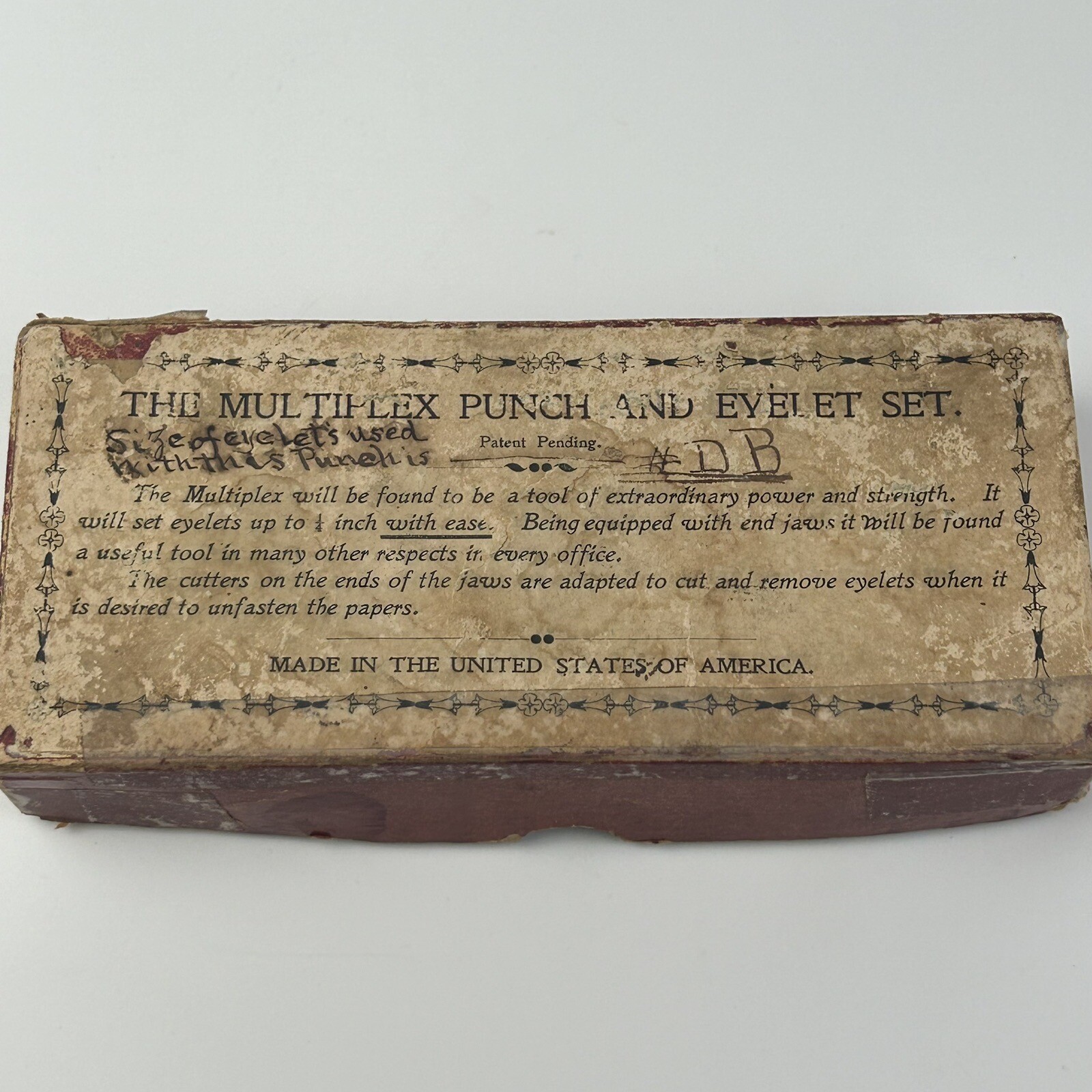 Vintage The Multiplex Punch & Eyelet paper tool from Daisey Novelty Co/ with box