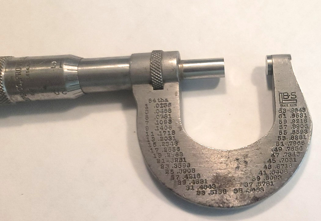VINTAGE BROWN & SHARPE No.12 MICROMETER = 0″- 1″ MACHINIST TOOL MADE IN USA