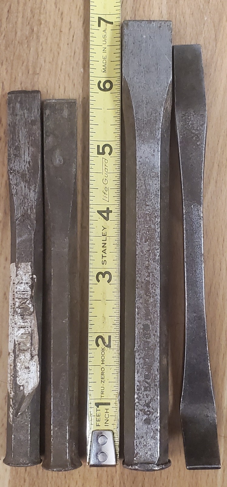 Lot of 4 Vintage Cold Chisel Approx 5-7″ Lengths Proto Etc