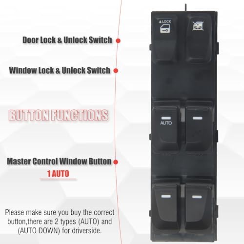 93571-2S000 Master Power Window Switch Driver Side Compatible with Tucson 2010