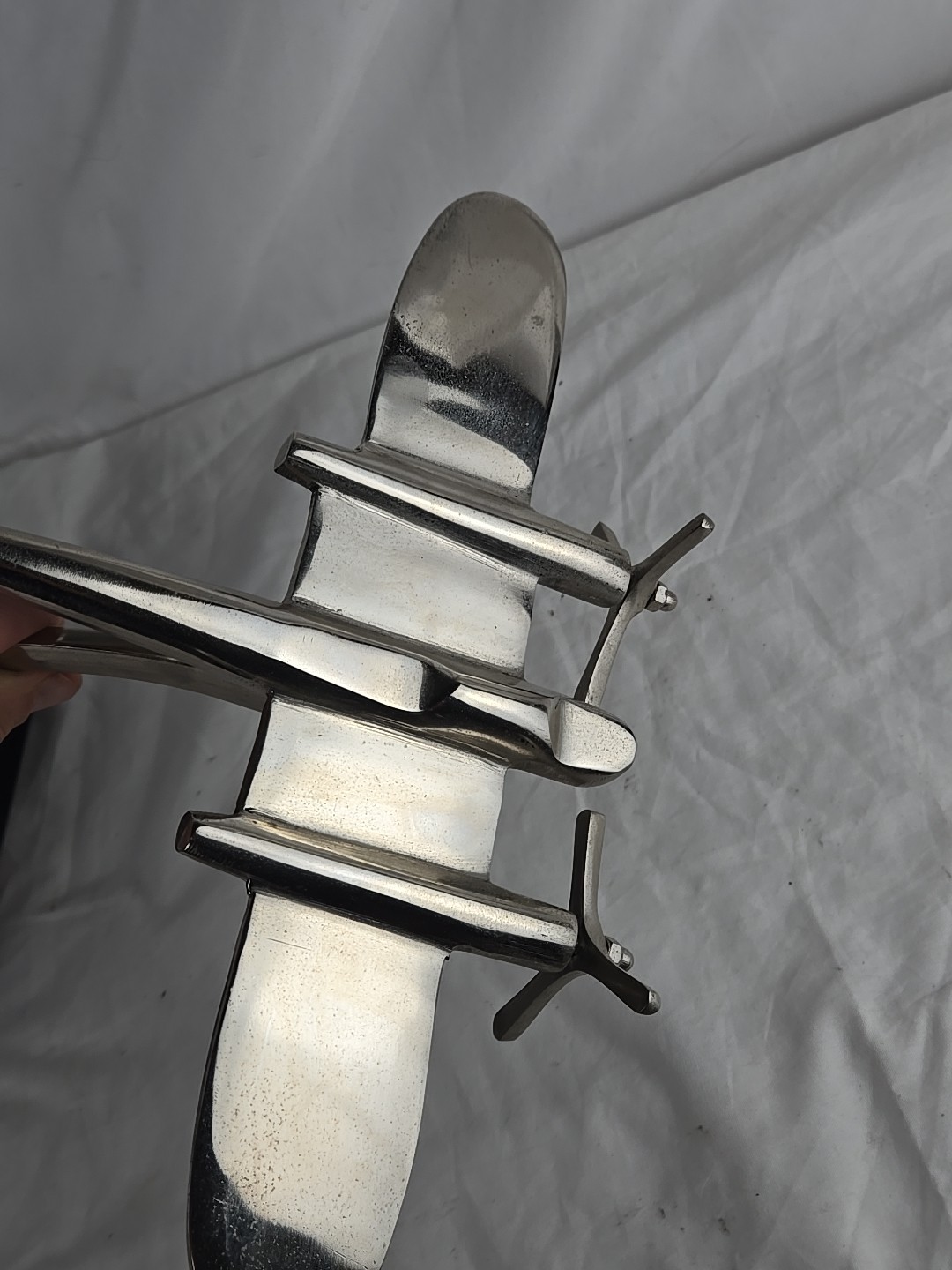 Plane Stainless Executive Airplane Desk Decor 11″ x 12″ x 12″ Aeroplane AvGeek