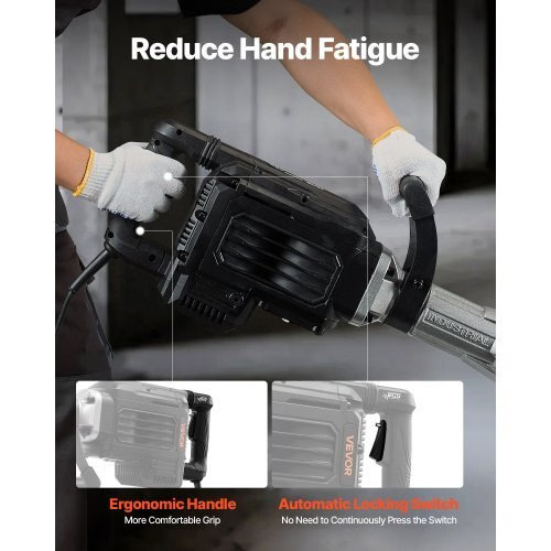 Demolition Jack Hammer, 3000 W Powerful Electric Jackhammer, 1700 BPM Concrete