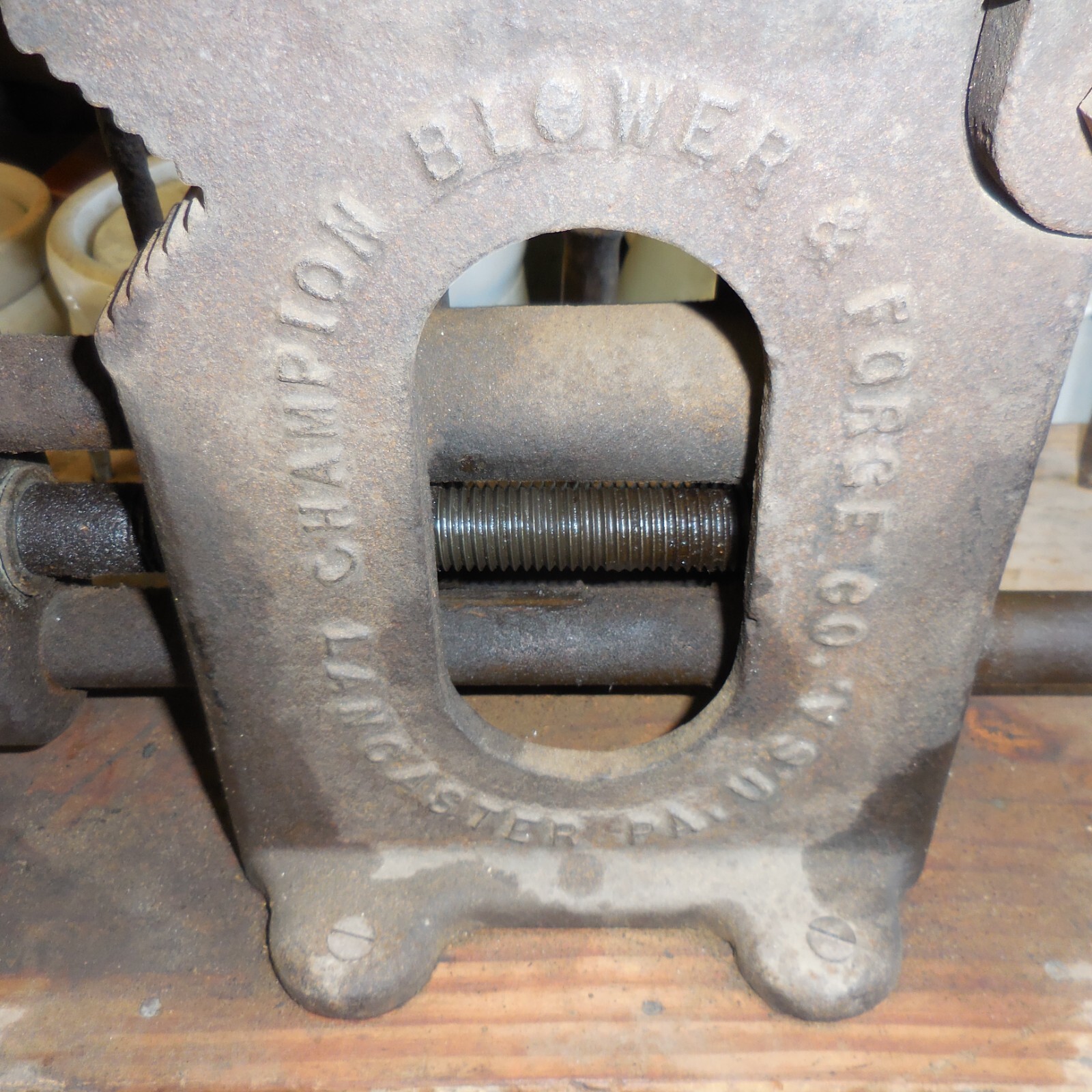 CHAMPION BLOWER & FORGE ANVIL VICE CO. LANCASTER,PA. PAT. JAN. 13TH 1920