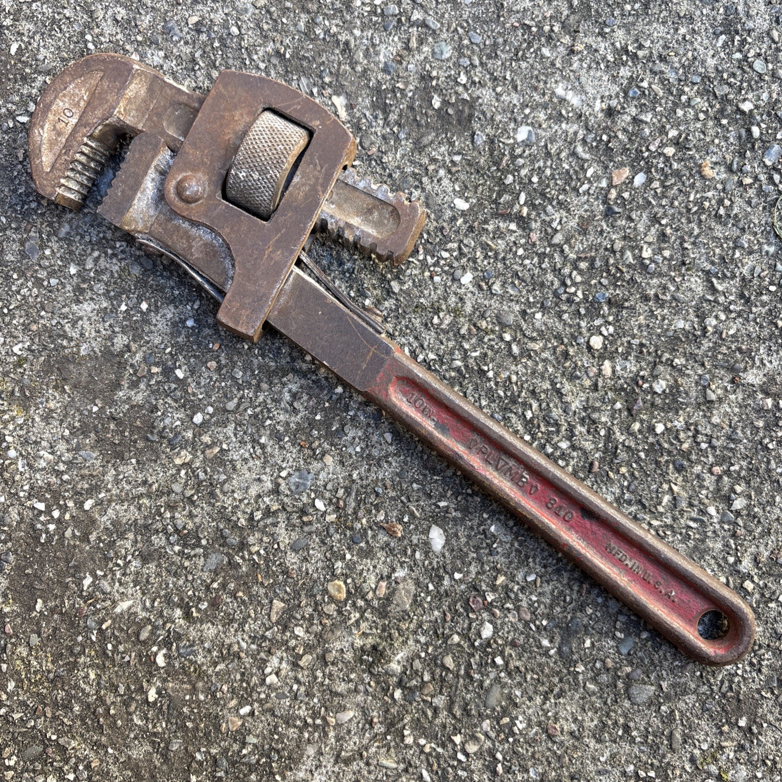 Vintage Proto Tools 10″ Pipe Wrench 810 Made In USA Drop Forged Steel
