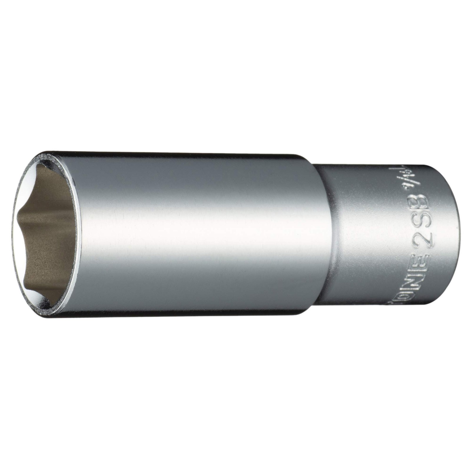 Deep hex socket 2SB-18L, 6.35mm 1/4″ drive, 9/16″ width across flats