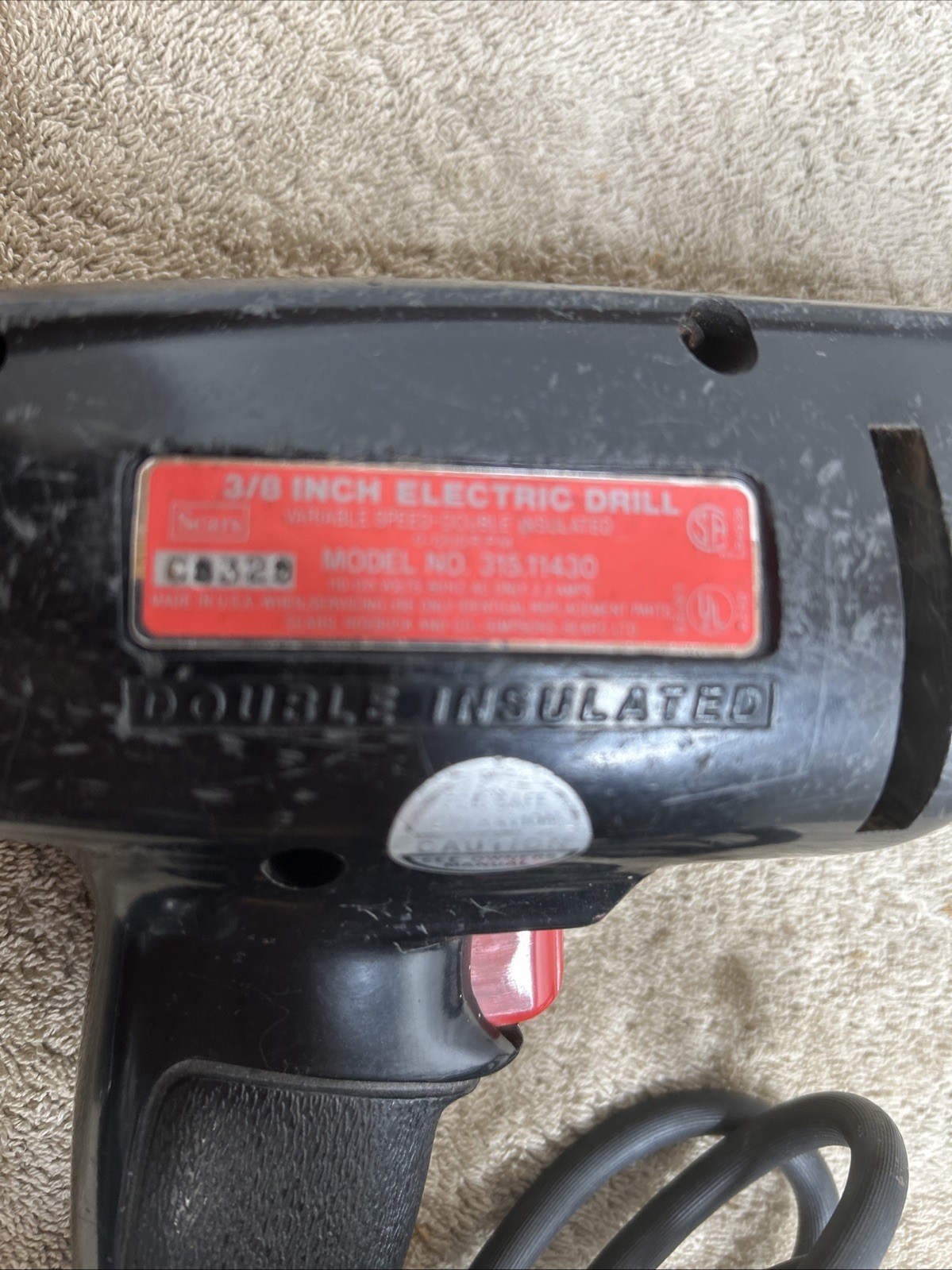 Vintage Sears Craftsman Corded Drill – Double Insulated 001-703